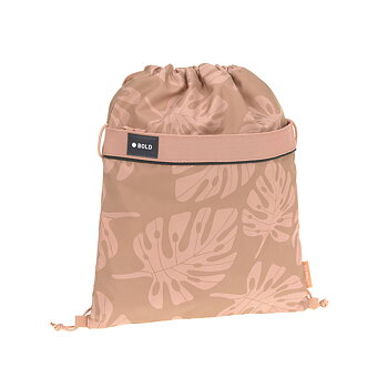 Lässig School String Bag Bold Leaves caramel