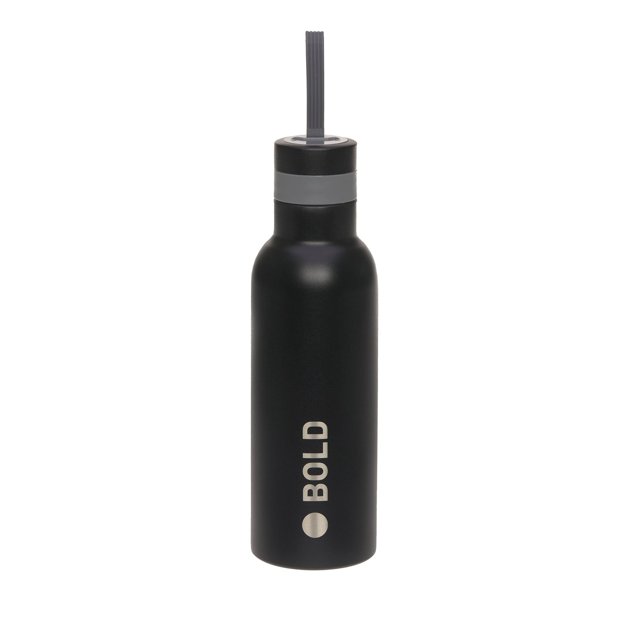 Lässig School Bottle Stainless Steel Bold black