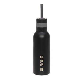 Lässig School Bottle Stainless Steel Bold black