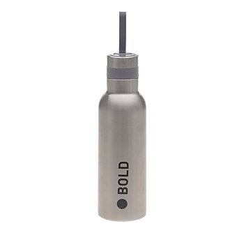 Lässig School Bottle Stainless Steel Bold silver