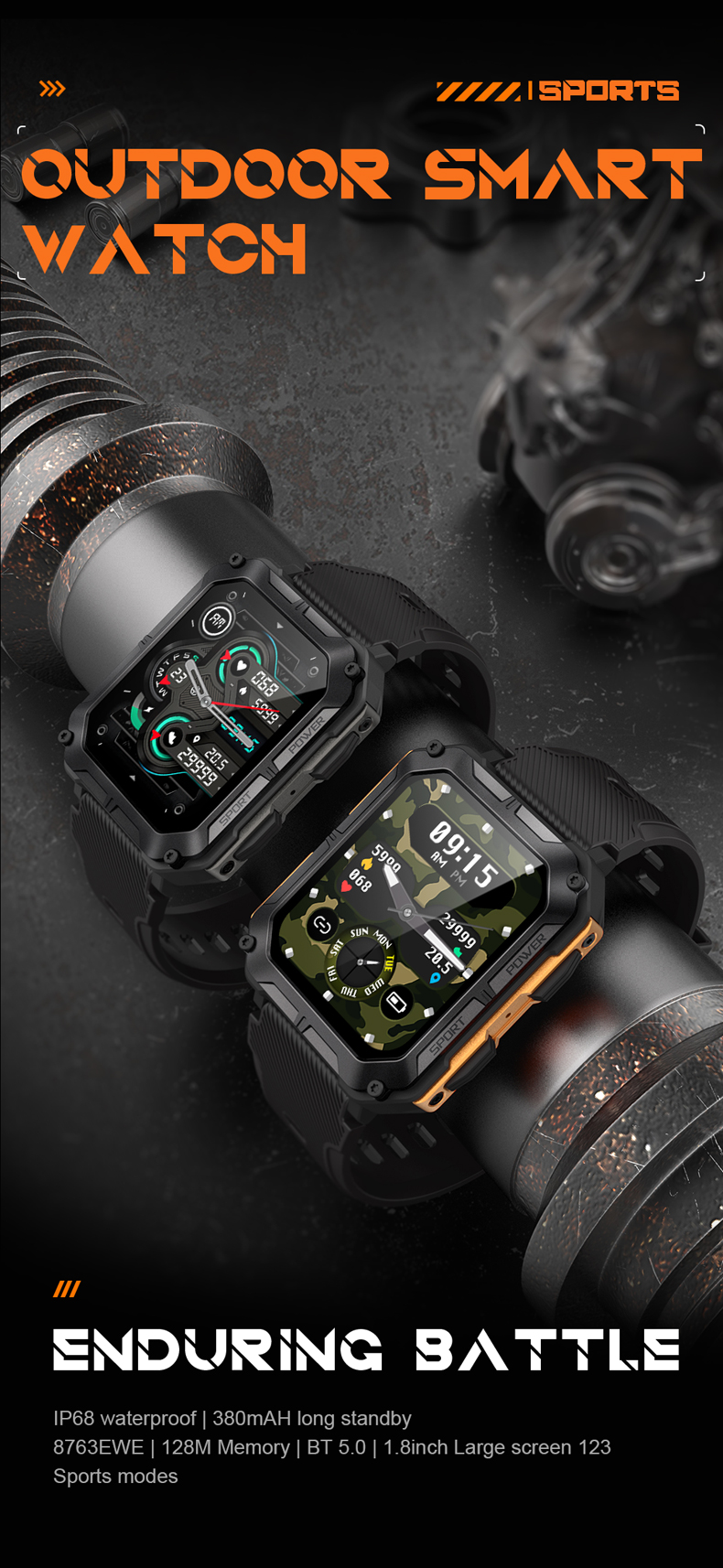 Philippe Palmer Smart Watch LP67 Black - 16