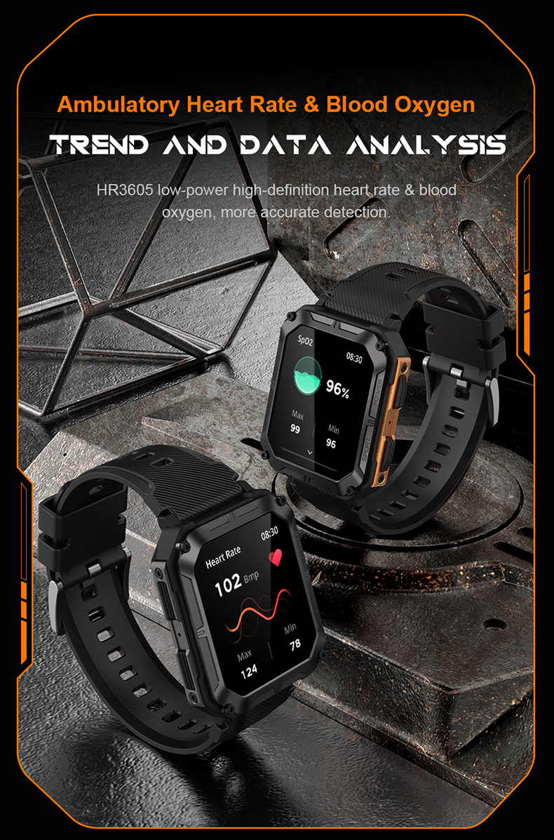 Philippe Palmer Smart Watch LP67 Black Orange - 27