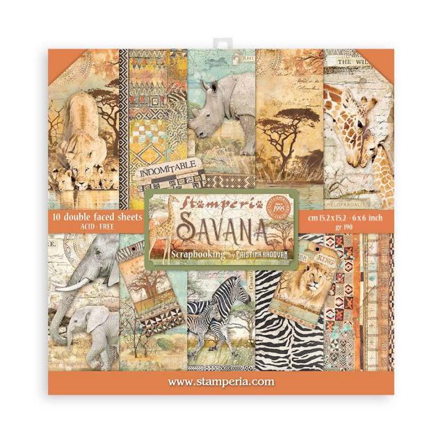 Stamperia PP 6x6  -Savana