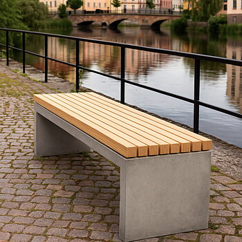 Parkbenk - Betongbenk Pion, Furu