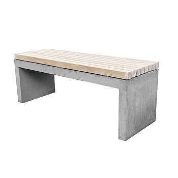 Parkbenk - Betongbenk Pion, Accoya tre