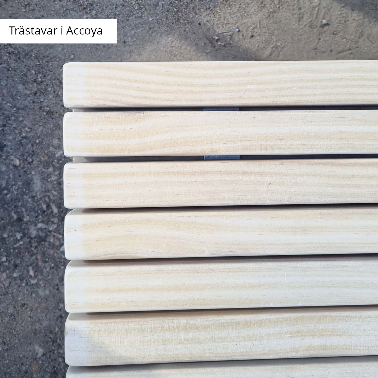 Parkbenk - Betongbenk Pion, Accoya tre - 2