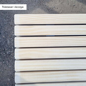 Parkbenk - Betongbenk Pion, Accoya tre