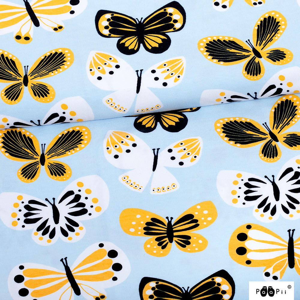 BUTTERFLIES - LIGHT BLUE/YELLOW - 4