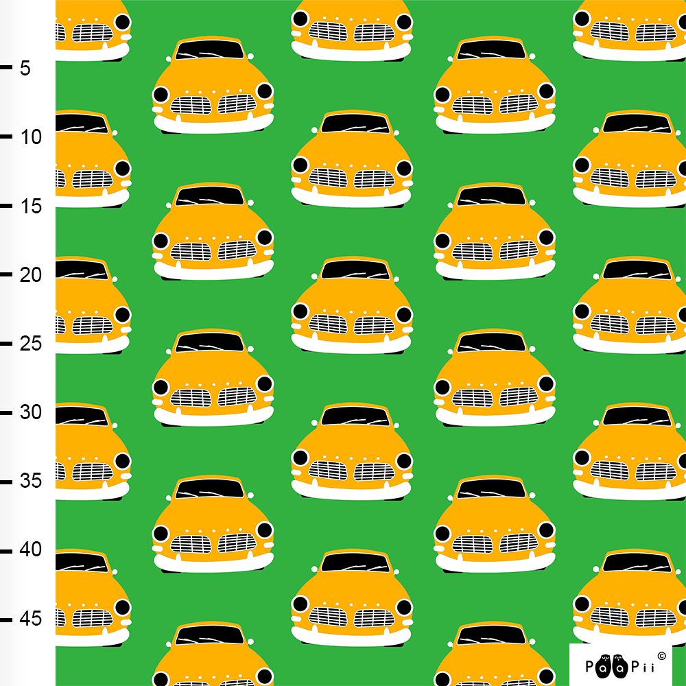 VINTAGE CARS - GREEN/YELLOW