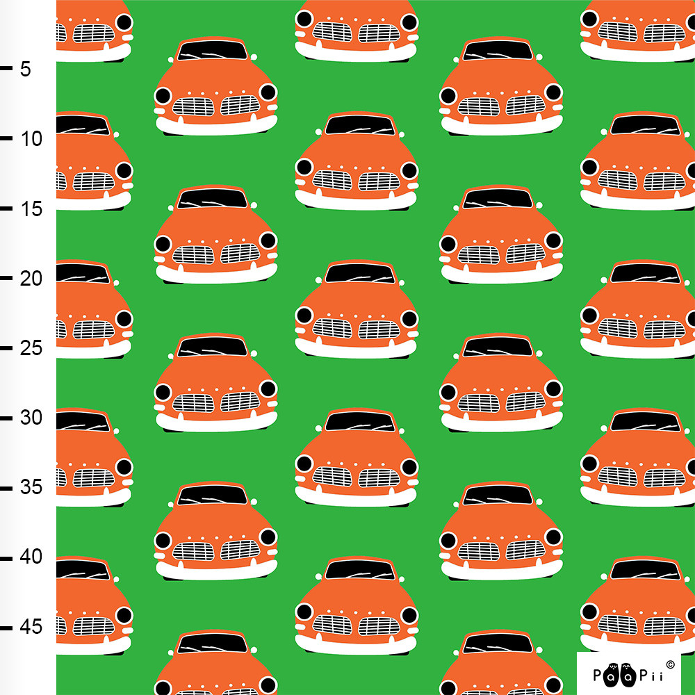 VINTAGE CARS - GREEN/ORANGE