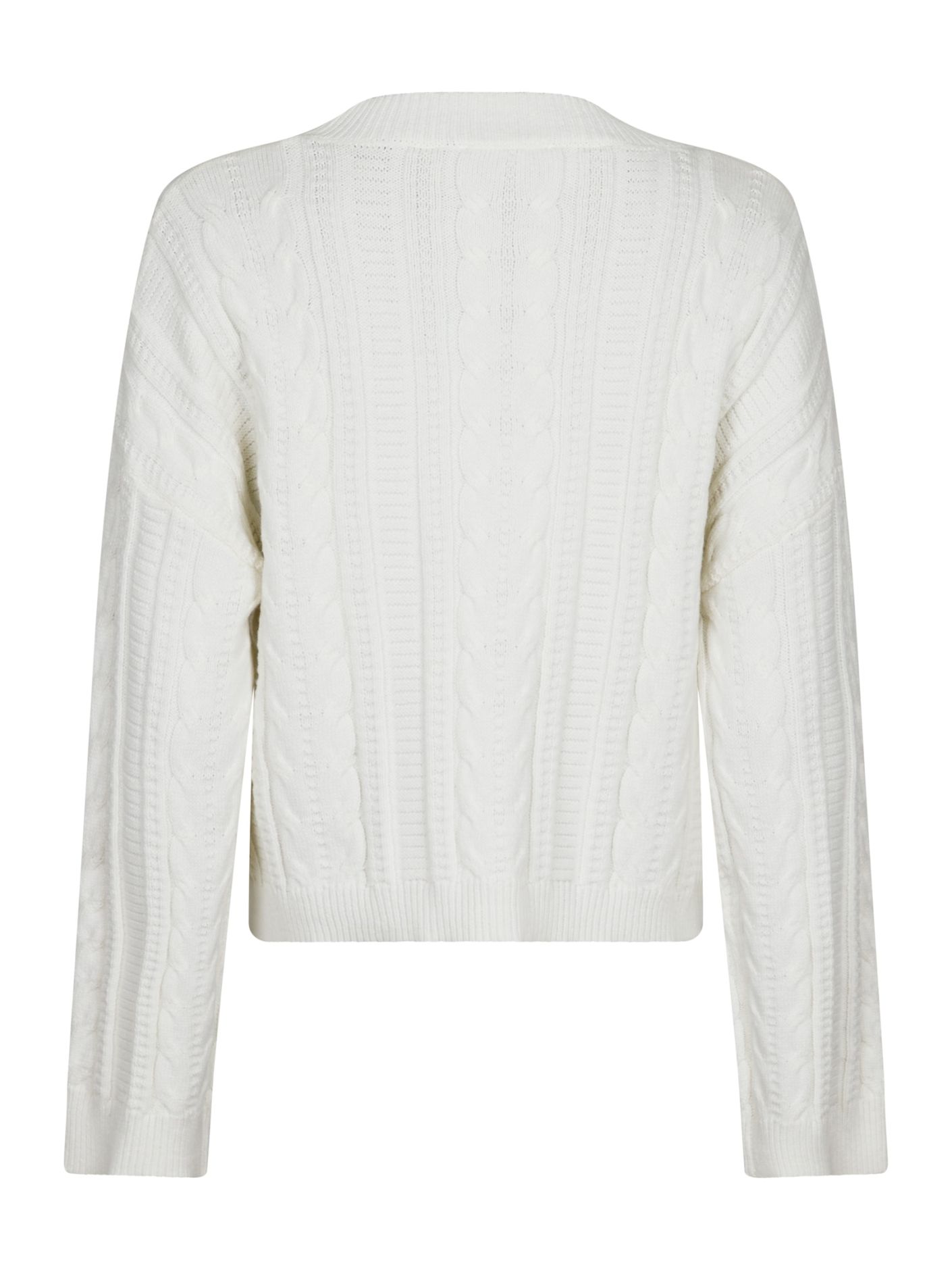 Neo Noir - Hazel Cable Knit Blouse  White - 4