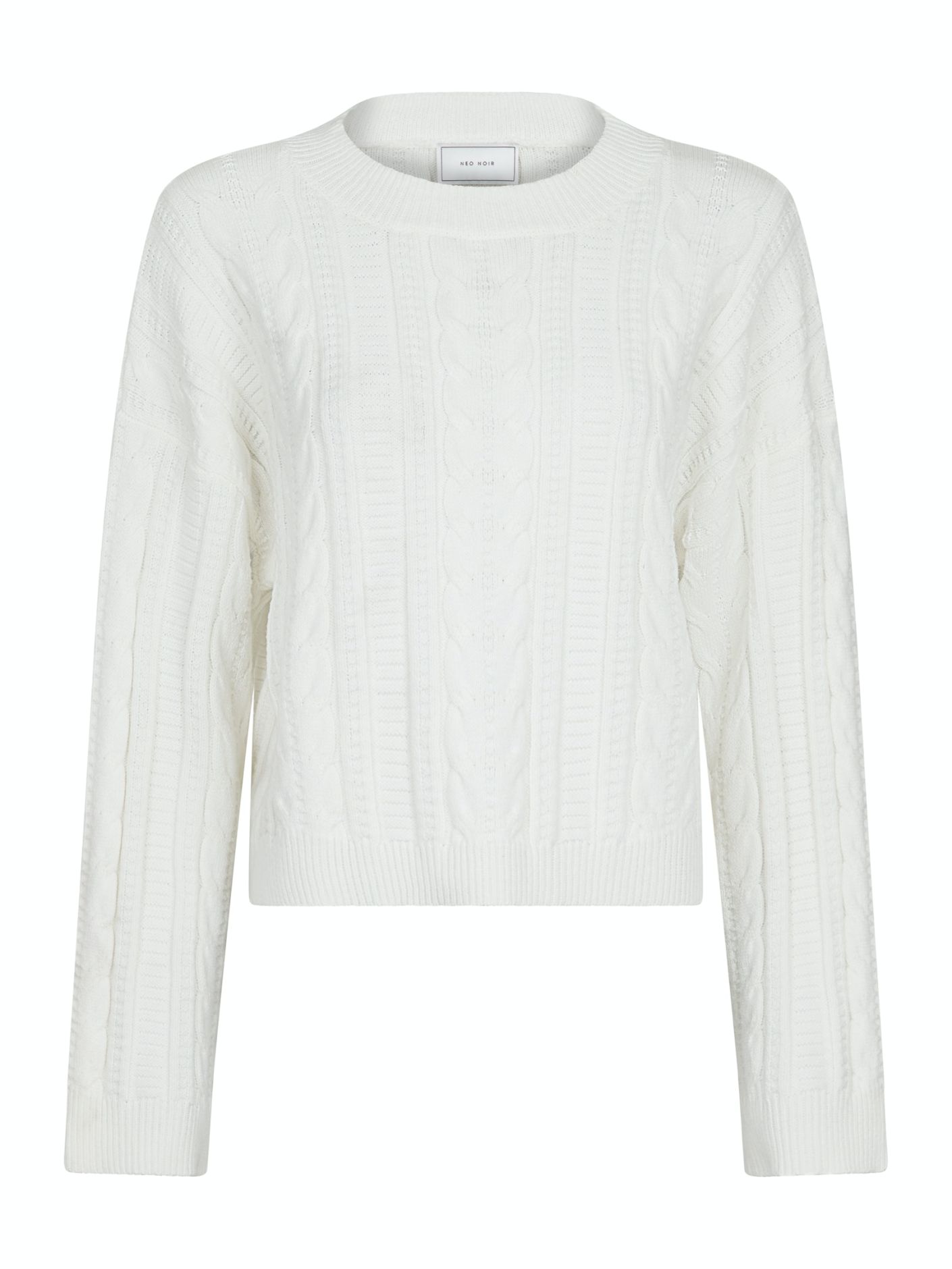 Neo Noir - Hazel Cable Knit Blouse  White - 5