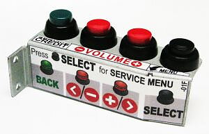 Stern 4-Button Service Assembly WITH DECAL