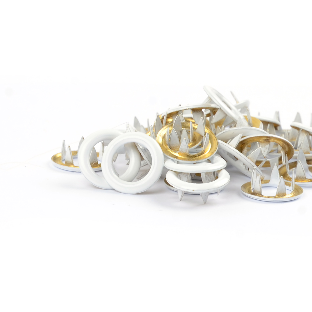 METAL PRONG SNAPS - WHITE