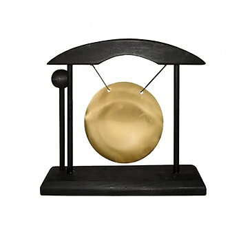 Bord Gong liten svart & guldfärg  8 cm