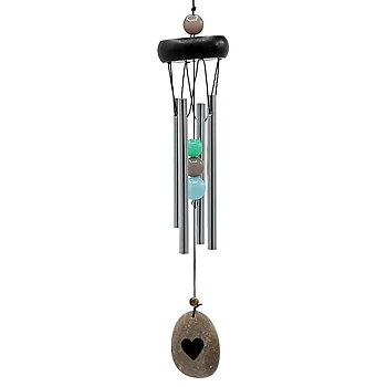 Wind chime four chimes with Heart wind catcher