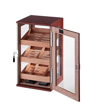 Angelo Humidor Cabinet Burl Wood