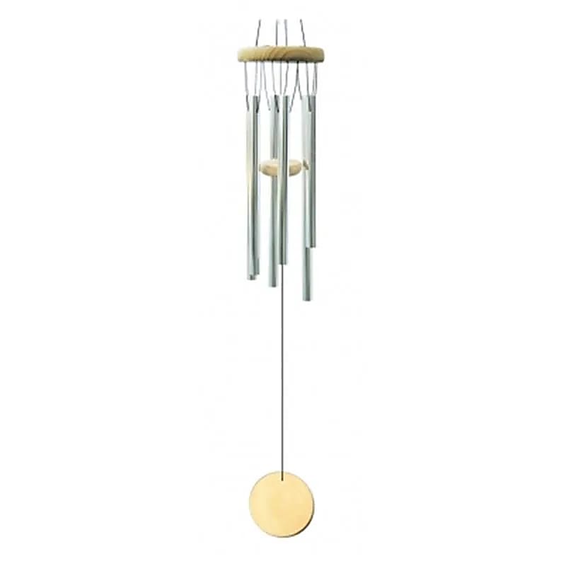 Windchime five chimes with natural wood
