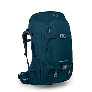 Rese-/vandringsryggsäck - OSPREY Fairview Trek 50 Night Jungle Blue