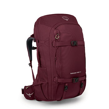 Rese-/vandringsryggsäck - OSPREY Fairview Trek 50 Zircon Red