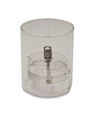 Oljelampa Glas - Cylinder - 10x12 cm - Silver - 5