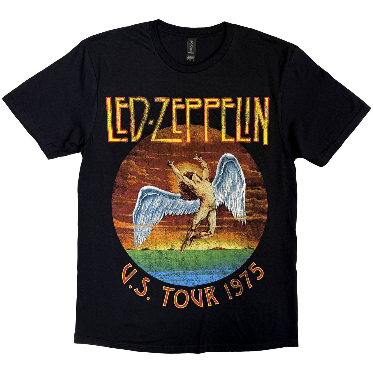 Led Zeppelin Unisex T-Shirt: USA Tour '75. (Medium)