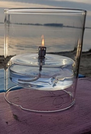 Oil Lamp Glass - Cylinder - 15x17 cm - Silver - 3