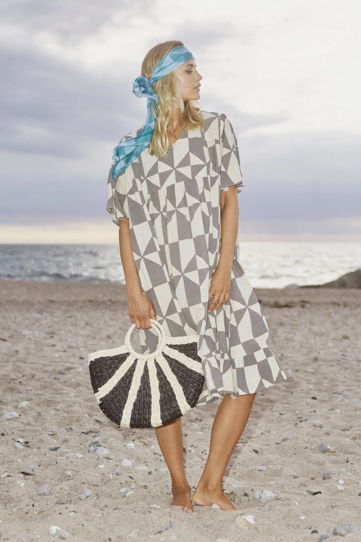 Unmade  - Toniaum Printed Dress Printed Beige - 6