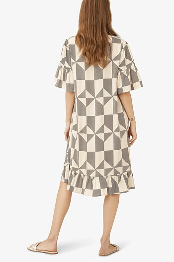 Unmade  - Toniaum Printed Dress Printed Beige