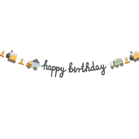 Girlang - Arbetsfordon "Happy Birthday"