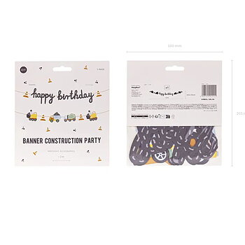 Girlang - Arbetsfordon "Happy Birthday" -1