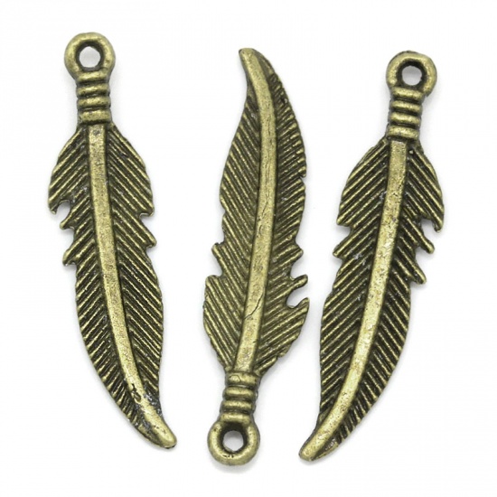 Charm  Feather Bronze - 2