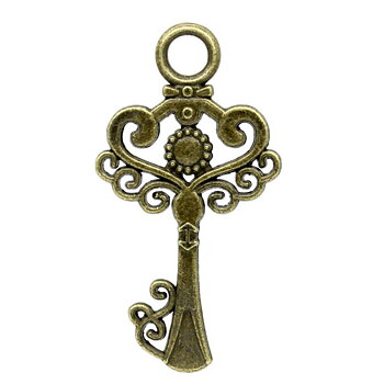 Charm  Key flower Bronze