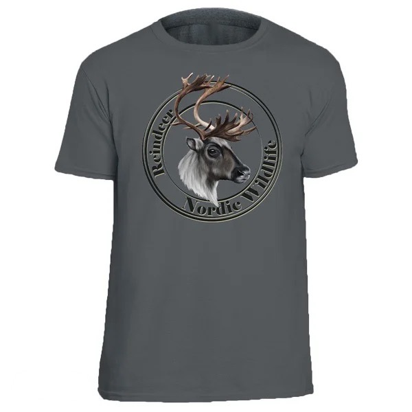 T-Shirt Nordic Wildlife Reindeer grå