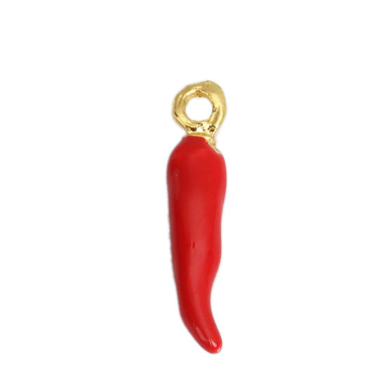 Berlock - Emaljerad Chili,  röd