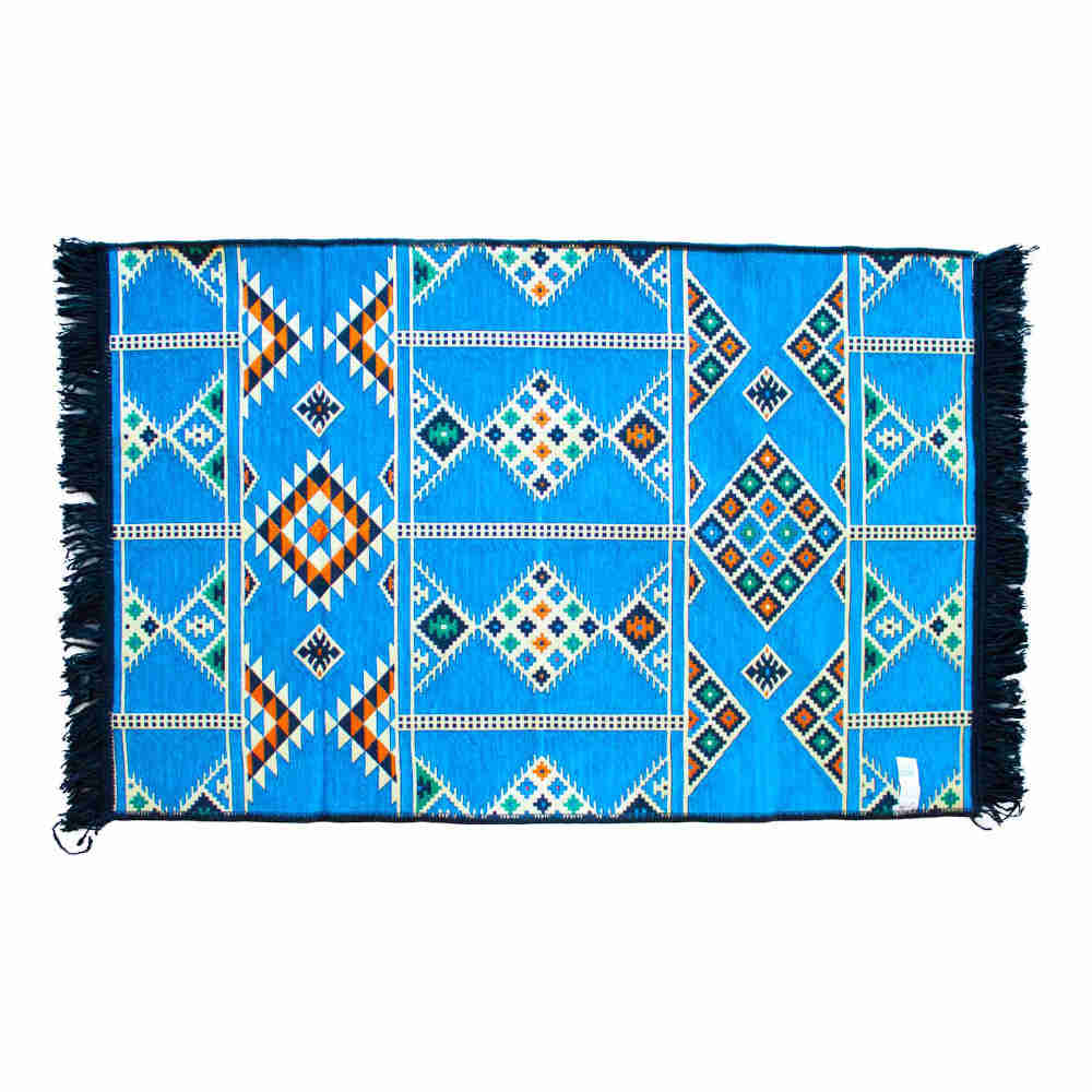 Kilim Rug 125 x 80 cm - Sky Blue