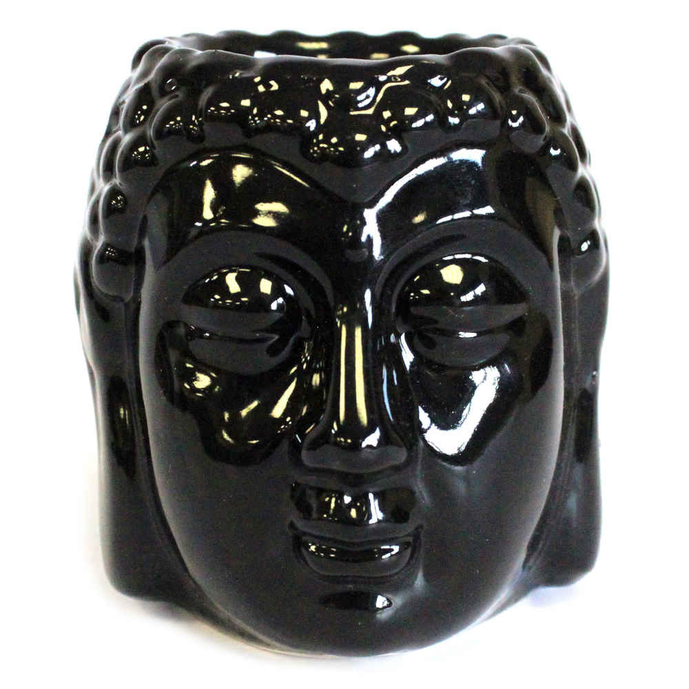 Aromalampa i keramik - Buddha Svart