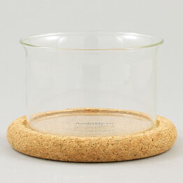 Signe Persson-Melin (Boda Nova 1971) Two Glass Bowls with Cork Coasters 12 cm <with Box>