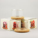 Signe Persson-Melin (Boda Nova 1971) Two Glass Bowls with Cork Coasters 12 cm <with Box>