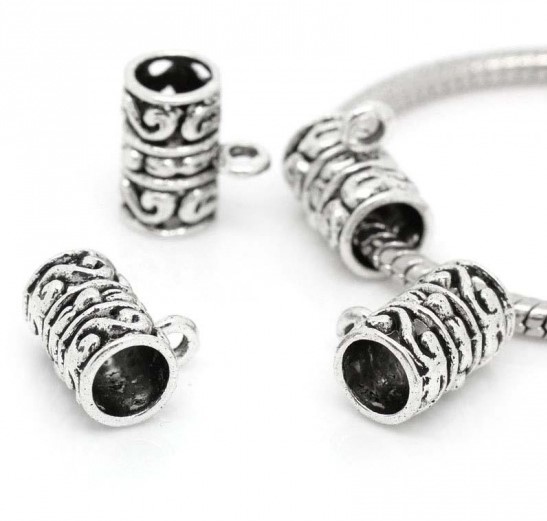 Connector /bail/Berlockhållare -Antiksilver 13mm