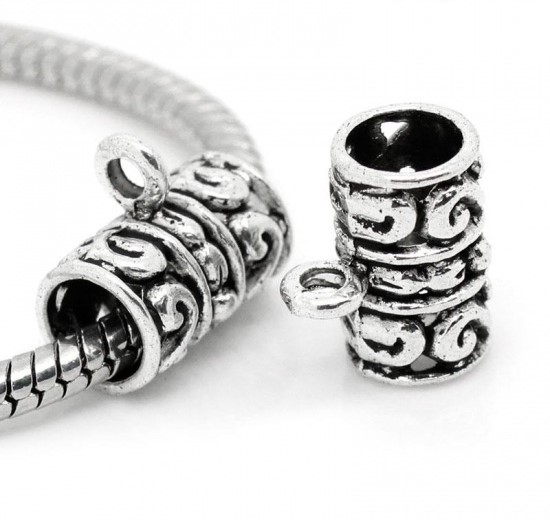 Connector /bail/Berlockhållare -Antiksilver 13mm - 2