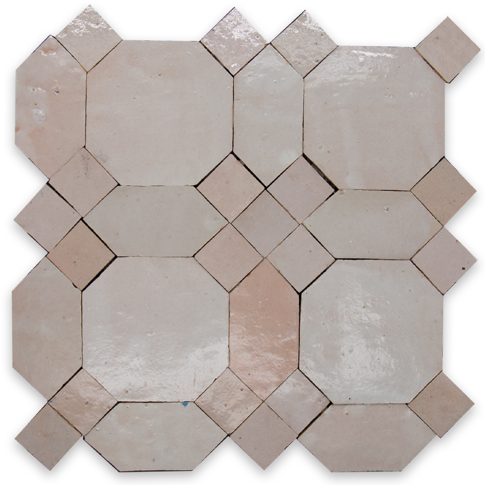 Zellige Artist - Gris Rose  30 x 30 cm - 3
