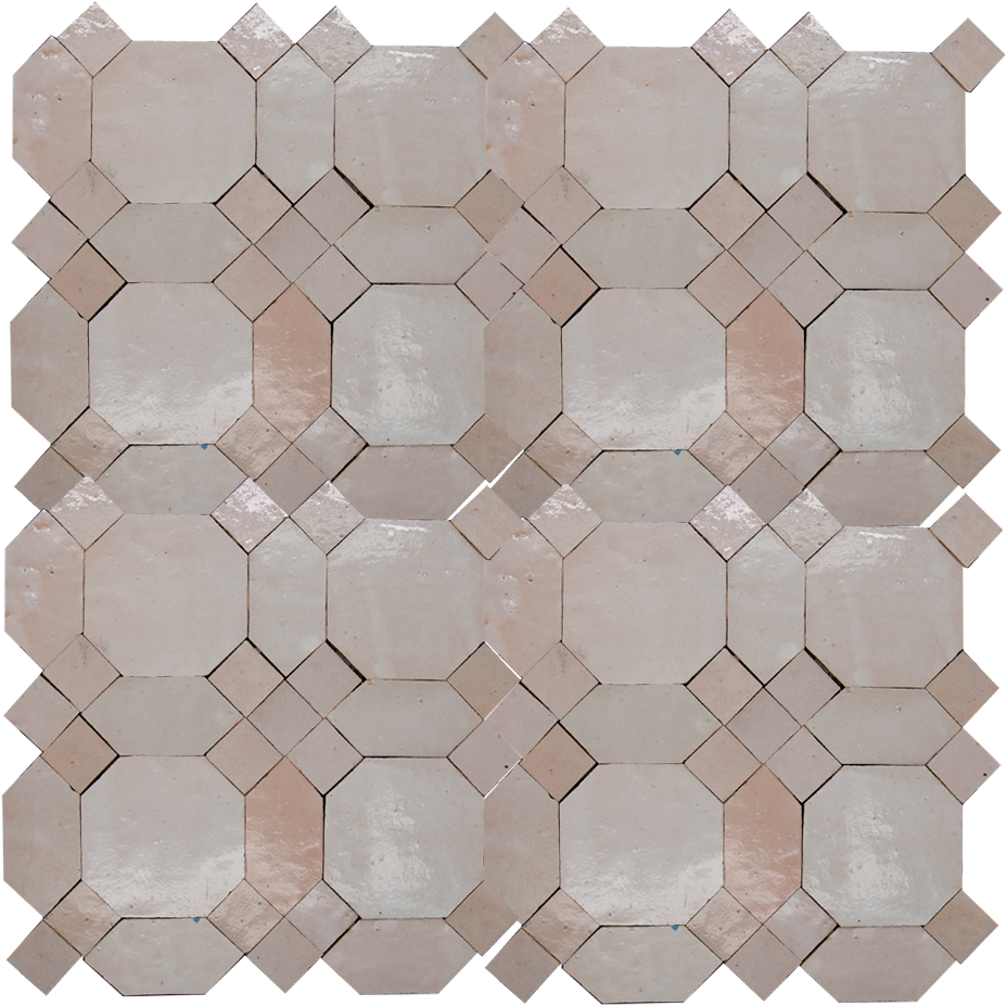 Zellige Artist - Gris Rose  30 x 30 cm - 2