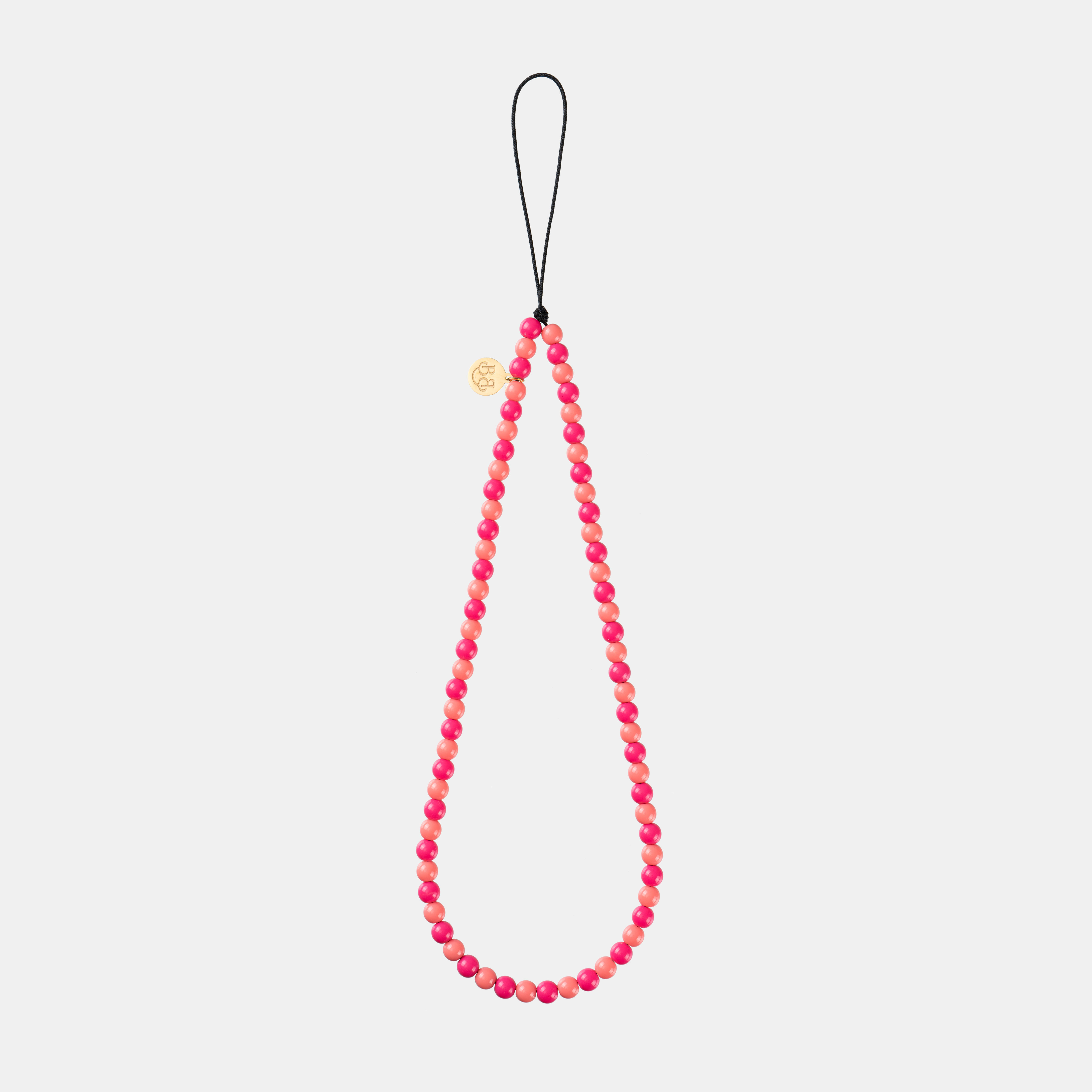 Phone Strap - Round Beads Pink/Red