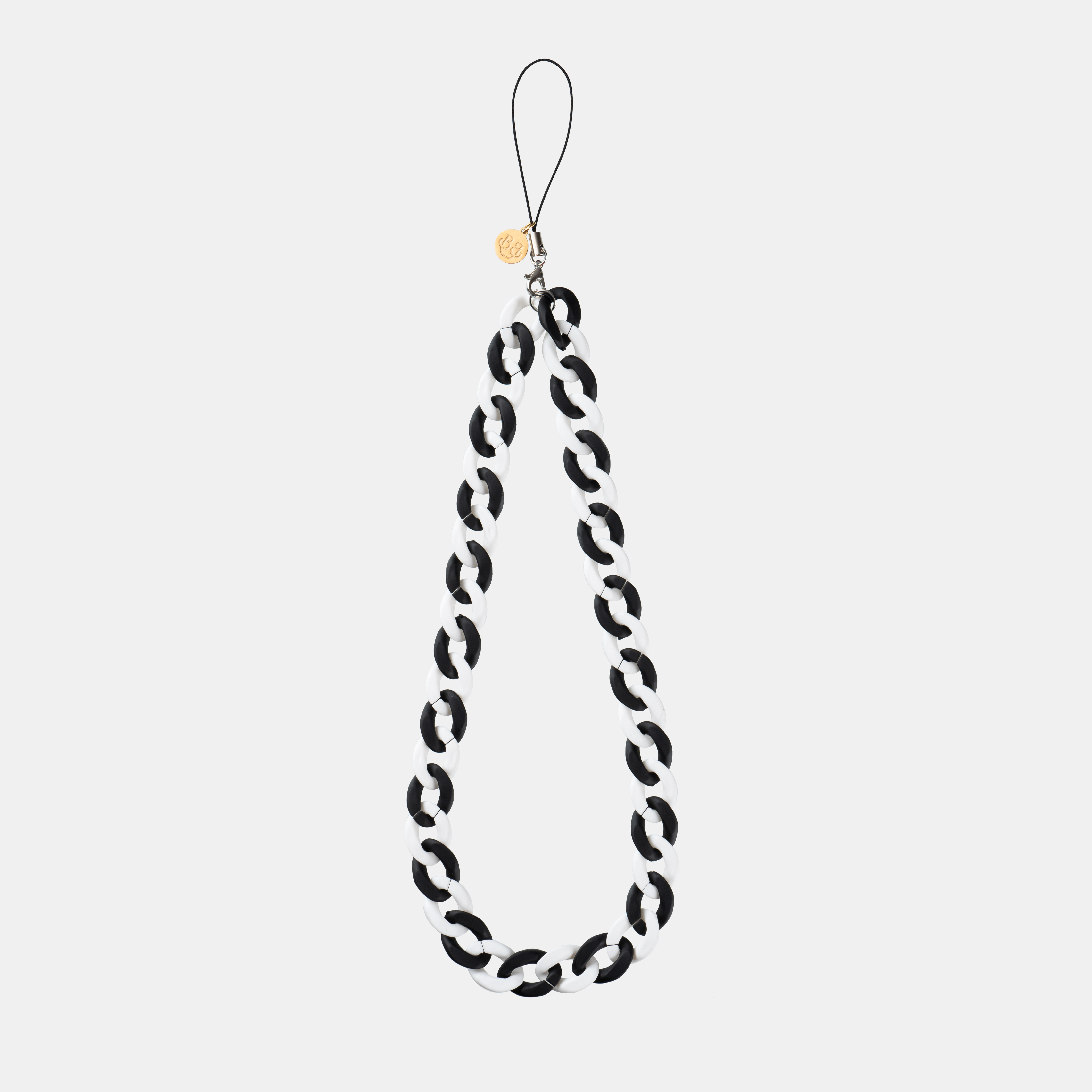 Phone Strap - Chain Black/White