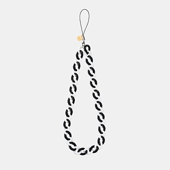 Mobil Strap - Kedja Svart/Vit