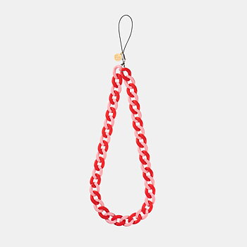 Mobil Strap - Kedja Rosa/Röd