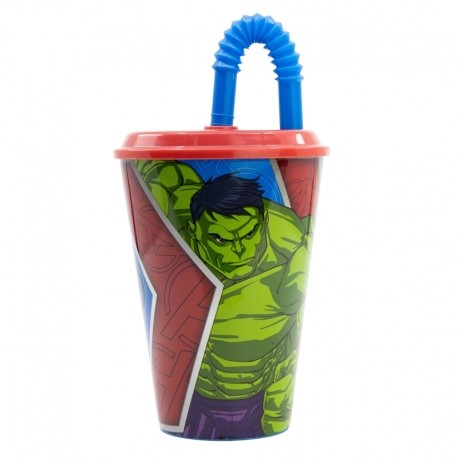 Avengers Marvel Mugg med Sugrör HA