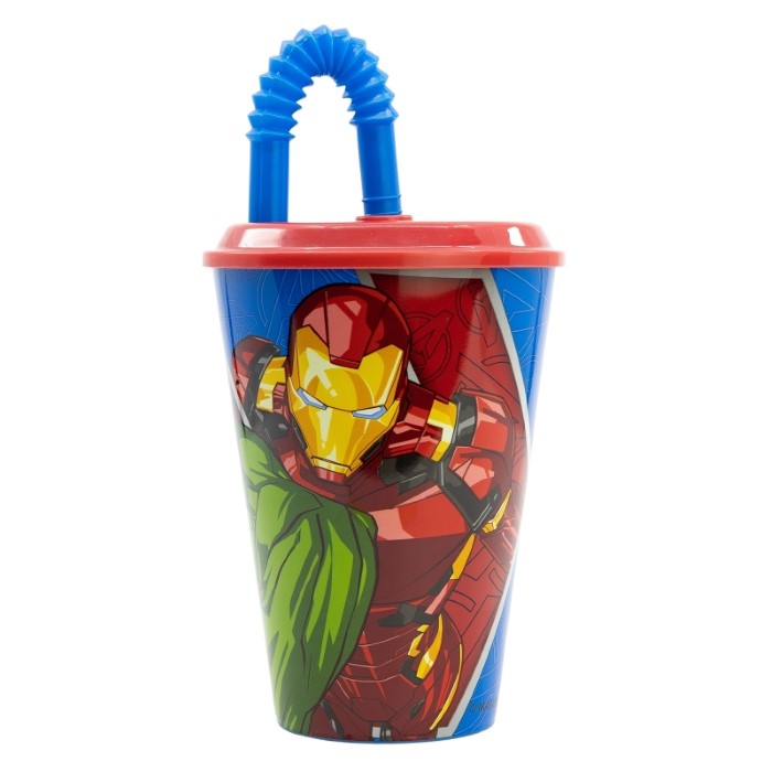 Avengers Marvel Mugg med Sugrör HA - 3