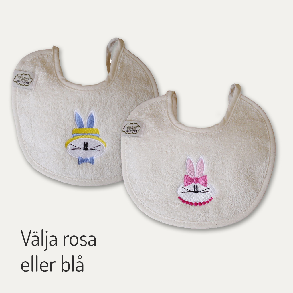 Haklapp med färdig brodyr - Kanin